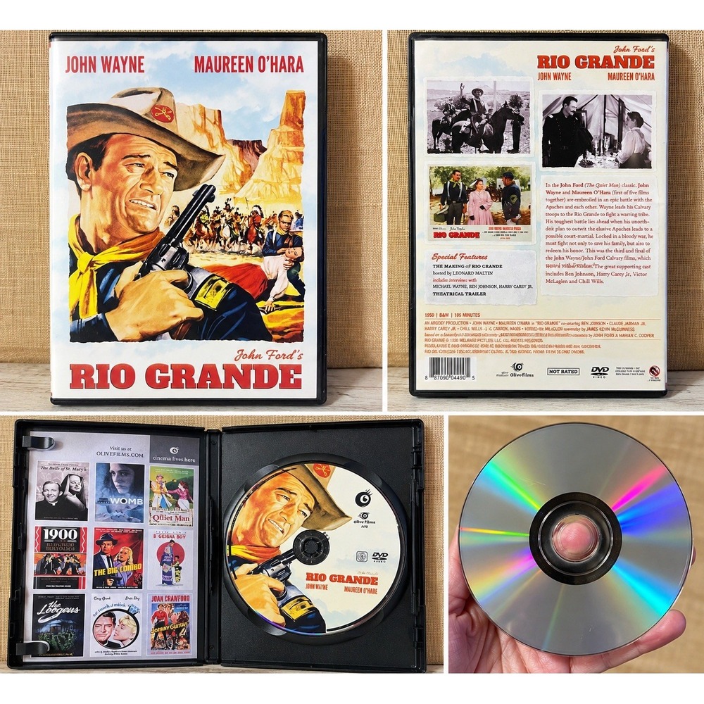 Rio Grande DVD 1950 John Wayne Maureen OHara John Ford Western Olive Films